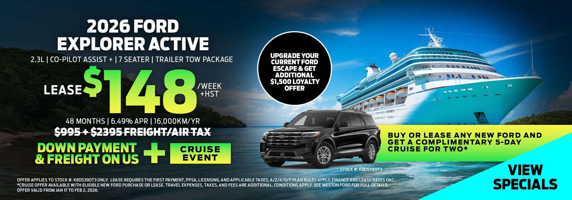 Explorer - Downpayment & Freight On Us