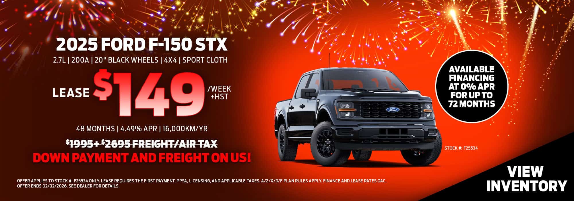 F-150 STX - Downpayment & Freight On Us