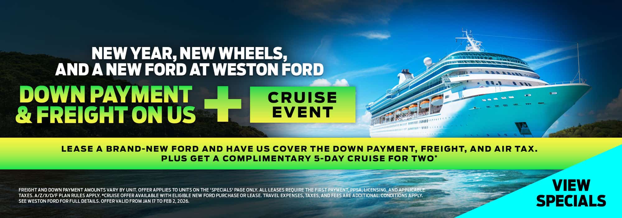 Downpayment & Freight On Us